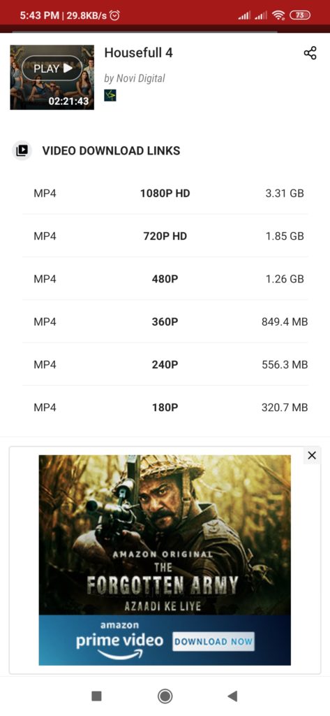 Download Hotstar videos in android