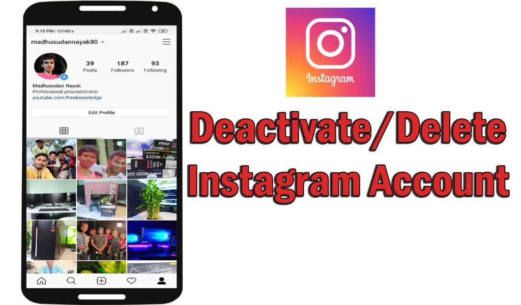 Deactivate Instagram Account Delete Instagram account