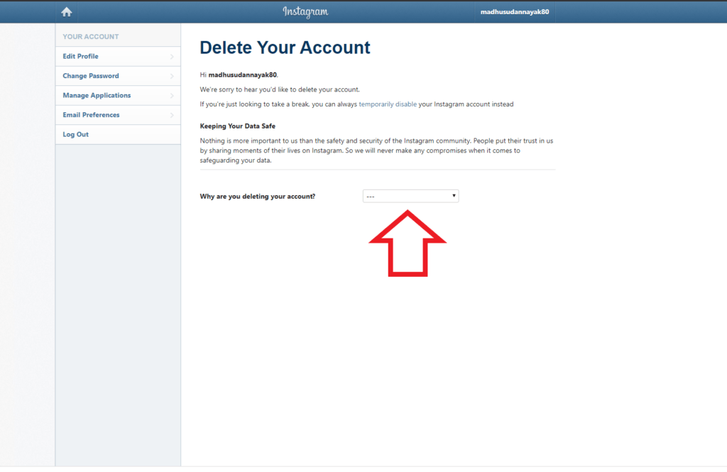 how to delete Instagram account permanently