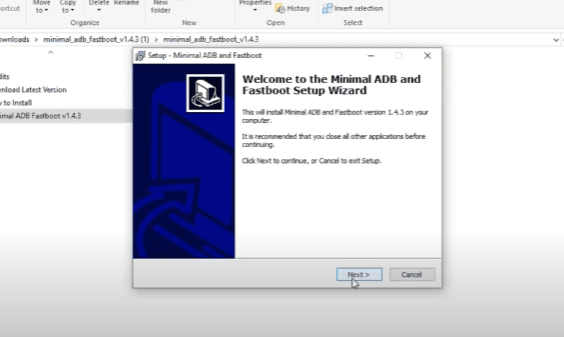 Download minimal adb and fastboot